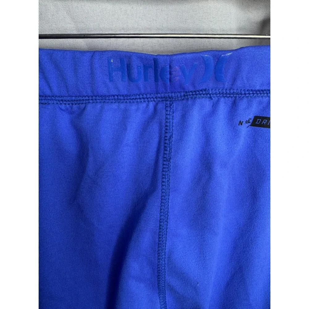 Hurley Girls Nike Dri-FIT Blue Polka Dot Active Leggings Size M 10-12
